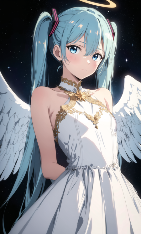 22072907-2067885435-masterpiece, best quality, hatsune miku, white gown, angel, angel wings, golden halo, dark background, upper body, (closed mouth.png